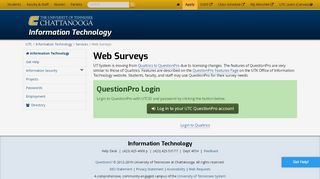 
                            8. Web Surveys - UTC.edu