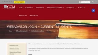 
                            1. WebAdvisor Login - Current Students - County College of Morris