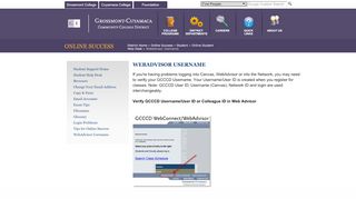 
                            9. WebAdvisor Username - GCCCD