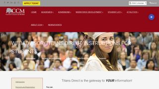 
                            5. WebAdvisor/Titans Direct Instructions for Students - County College of ...