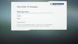 
                            1. Webapps Login - biotronik