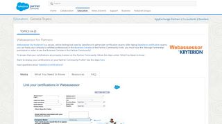 
                            6. Webassessor for Partners - Salesforce Partners