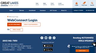 
                            6. WebConnect Login | Great Lakes Credit Union