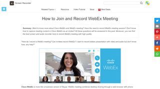 
                            7. WebEx Meeting - How to Join/Record WebEx …