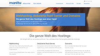 
                            2. Webhosting, Root-Server, Domains - manitu