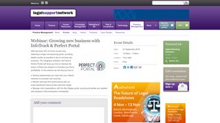 
                            8. Webinar: Growing new business with InfoTrack & Perfect Portal ...