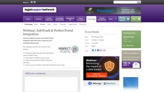 
                            6. Webinar: InfoTrack & Perfect Portal integration - Legal Support Network