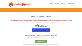 
                            4. WebKids Login – Minute Menu