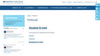 
                            7. Webmail | Baptist College of Health Sciences