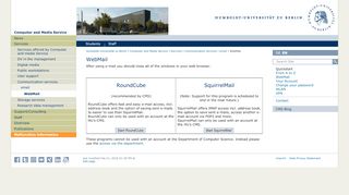 
                            8. WebMail — Computer and Media Service - hu-berlin.de