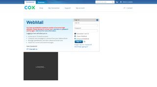 
                            4. WebMail - Cox Communications - Residential Home