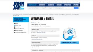 
                            8. Webmail / Email | John Jay College of Criminal …