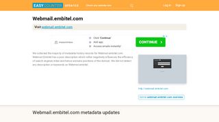 
                            2. Webmail Embitel (Webmail.embitel.com) - Roundcube Webmail ...