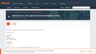
                            5. Webmail error, Cant Login Squirremail, Roundcube, …