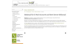 
                            2. Webmail für E-Mail-Accounts auf dem Server Wifomail