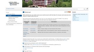 
                            5. Webmail — IT Service Centre - uni-giessen.de