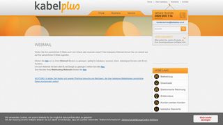 
                            4. Webmail - kabelplus Ihr Multimedia Anbieter - kabelplus