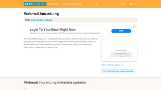 
                            4. Webmail Lmu (Webmail.lmu.edu.ng) - JavaScript is required for this ...