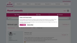 
                            4. Webmail Login - Plusnet Community