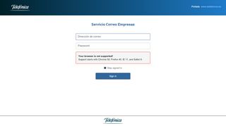 
                            9. Webmail. Sign in - telefonica.es