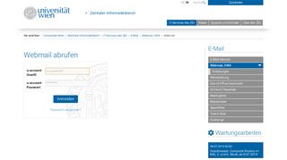 
                            7. Webmail Universität Wien - Zentraler …