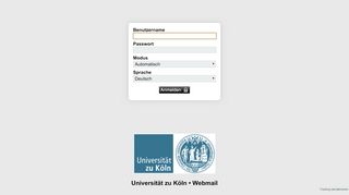 
                            1. Webmail :: Universität zu Köln :: Anmelden