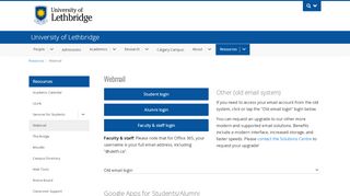 
                            5. Webmail | University of Lethbridge