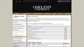 
                            1. Webmail - University Technology Services- Oakland University