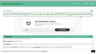 
                            7. Webmail.asklepios.at has one IP number. The IP number is ...