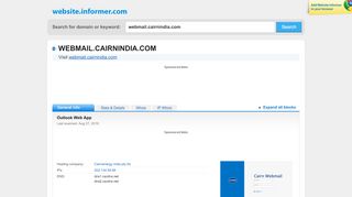 
                            4. webmail.cairnindia.com at WI. Outlook Web App