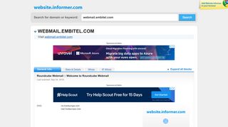 
                            4. webmail.embitel.com at WI. Roundcube Webmail :: Welcome ...