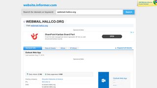 
                            4. webmail.hallco.org at WI. Outlook Web App - Website Informer