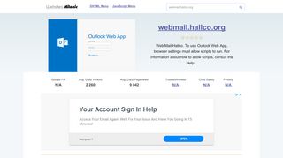 
                            3. Webmail.hallco.org website. Outlook Web App.