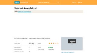 
                            1. Webmail.koopplein.nl: Roundcube Webmail :: Welcome to ...