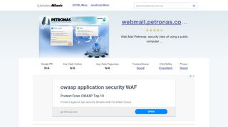 
                            5. Webmail.petronas.com.my website. Outlook Web App.