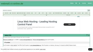 
                            6. Webmail.rz-online.de is a CNAME to webmail.kevag-telekom ...