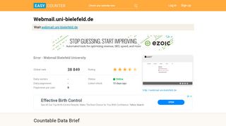 
                            7. Webmail.uni-bielefeld.de: Error - Webmail Bielefeld University