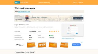 
                            3. Web.matrisms.com: Login - Matrisms.com - Easy Counter