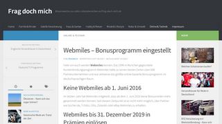 
                            4. Webmiles Bonusprogramm eingestellt - Das ist jetzt …