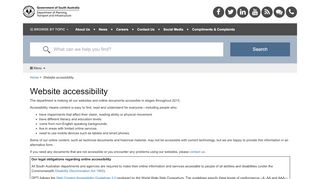 
                            8. Website accessibility - DPTI - Department of Planning ...