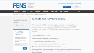 
                            2. Website and Member Access - Fens