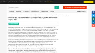 
                            6. Website der Deutschen Krebsgesellschaft e.V. jetzt mit ...