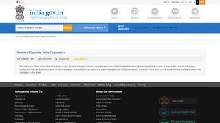 
                            2. Website of Damodar Valley Corporation | National Portal of India