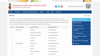 
                            5. Website - Sugarcane Information System (SIS)