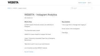 
                            8. WEBSTA - Instagram Analytics