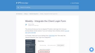 
                            3. Weebly - Integrate the Client Login Form | PTminder Help ...