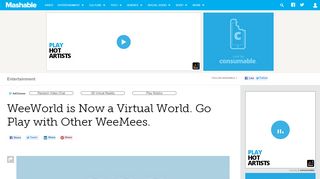 
                            10. WeeWorld is Now a Virtual World. Go Play with Other WeeMees.