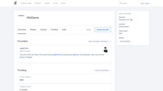 
                            4. WeGame Careers, Funding, and Management Team | …