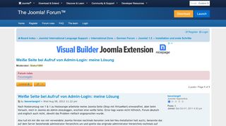 
                            9. Weiße Seite bei Aufruf von Admin-Login ... - …