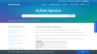 
                            3. Weiterleitung per index.php - Echter Service - …